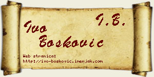 Ivo Bošković vizit kartica